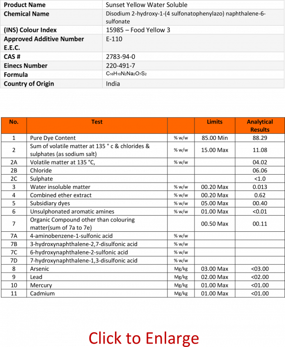 Sunset Yellow – All Colour Supplies